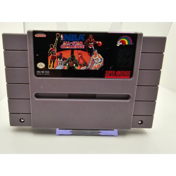 NBA All-Star Challenge Super Nintendo Entertainment System 1992 SNES game WORKS! - Picture 1 of 5